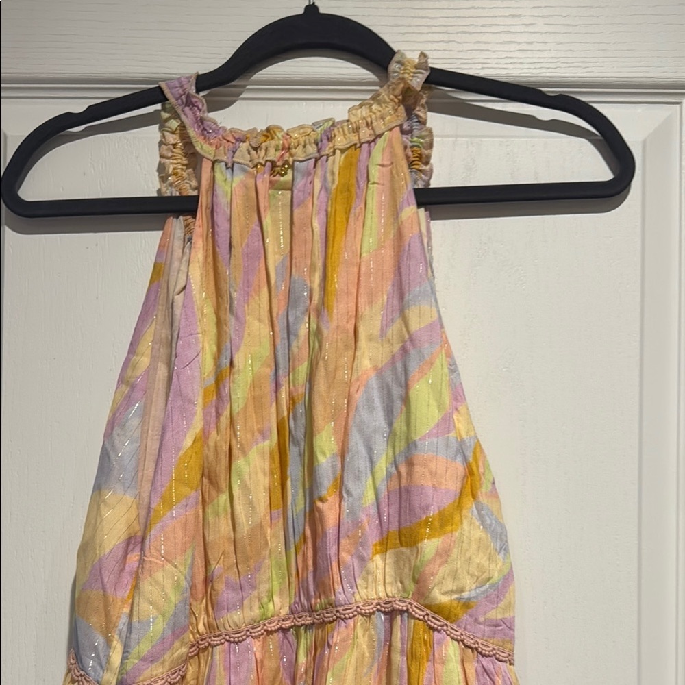 PQ Swim Pink and Yellow Tiered Ruffled Sundress - Picture 8 of 8